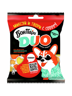 Мармелад жевательный Bon Pari Duo Тропические коктейли, 100г