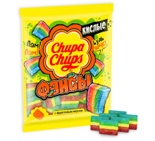 Мармелад жевательный Chupa Chups Фансы кислые с фруктовым вкусом, 70г