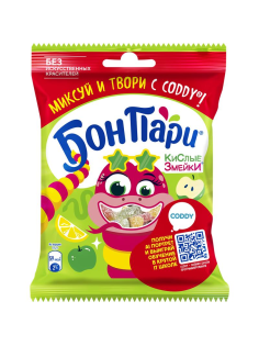 Мармелад жевательный Bon Pari Кислые змейки, 120г