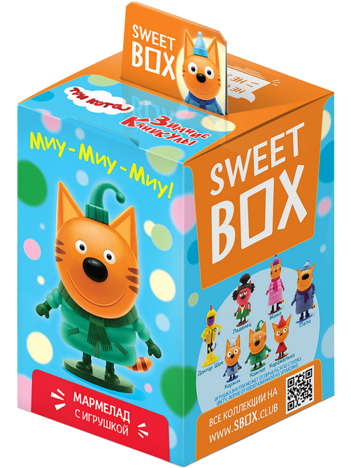 Мармелад жевательный Sweet Box Три кота с игрушкой, 10г