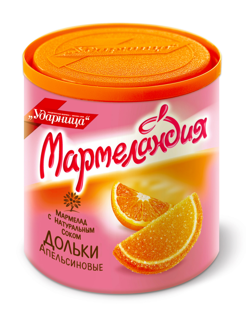 Мармелад Мармеландия Апельсиновые дольки с натуральным соком, 250г