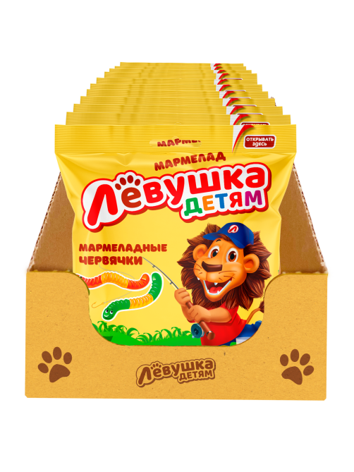 Мармелад жевательный Славянка Левушка детям Червячки, 70г