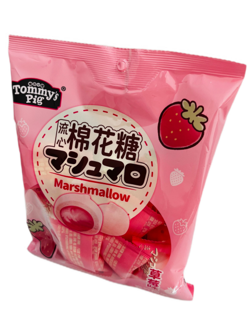 Маршмеллоу Tommy's Pig с начинкой клубника, 60г