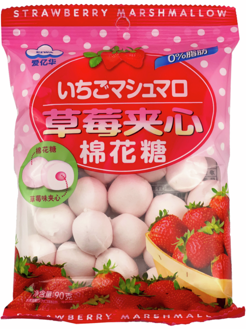 Зефир Eiwa клубничная начинка, 90г