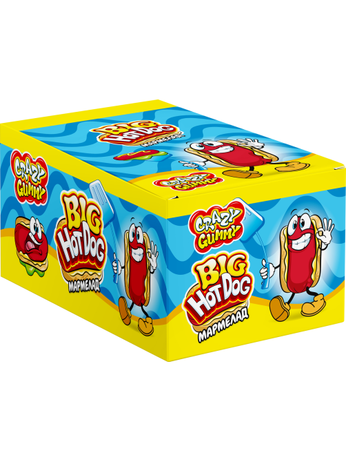 Мармелад Канди клаб Crazy Gummy Hot Dog, 18г