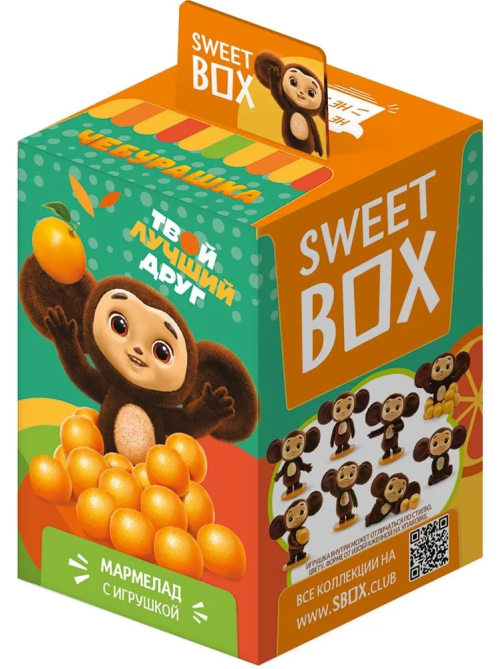 Мармелад жевательный Sweet Box Чебурашка с 3D игрушкой, 10г