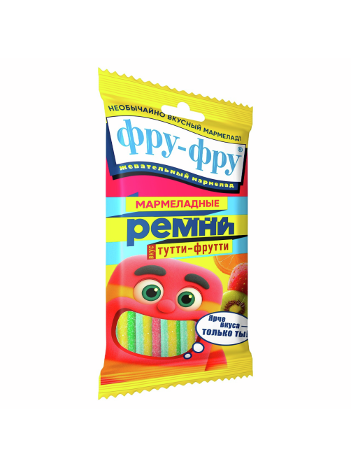 Мармелад жевательный Фру-Фру кислые ремни тутти-фрутти, 80г