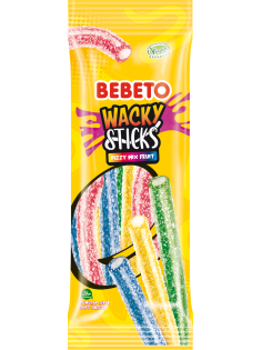 Мармелад жевательный Bebeto Wacky Sticks Fizzy, 75г