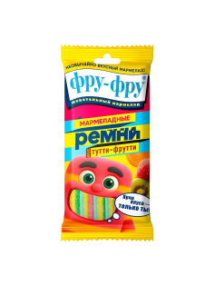 Мармелад жевательный Фру-Фру кислые ремни тутти-фрутти, 80г