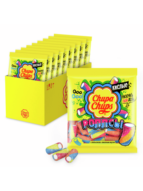 Мармелад жевательный Chupa Chups Sour Tubes mini кислые, 150г