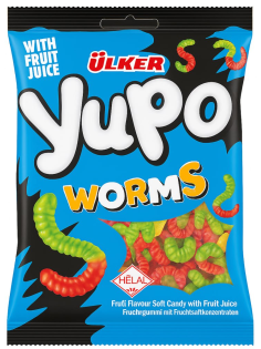 Жевательный мармелад Ulker Yupo с фруктовым соком Червяки, 80г