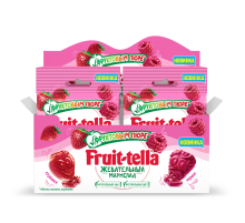 Мармелад жевательный Fruittella с пюре клубники и малины, 36г x 12 шт