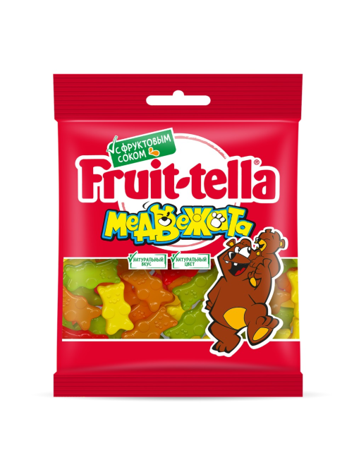 Мармелад жевательный Fruittella Медвежата с фруктовым соком, 70г x 30 шт