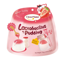 Пудинг Clever Mama с лактобактериями и клубникой, 115г