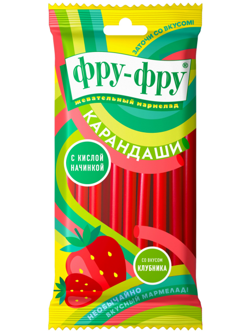 Мармелад жевательный Фру-Фру Карандаши клубника, 80г