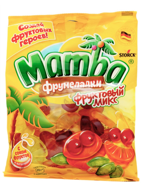 Мармелад жевательный Mamba Фрумеладки Фруктовый микс, 140г