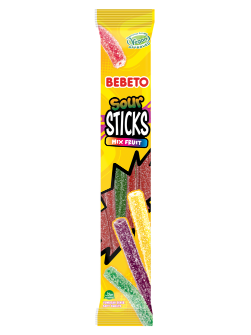 Мармелад жевательный Bebeto Sour Sticks Тутти-фрутти, 30г