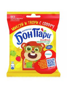 Мармелад жевательный Bon Pari Забавный медвежонок, 120г