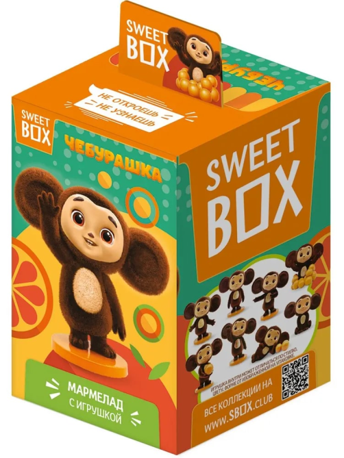 Мармелад жевательный Sweet Box Чебурашка с 3D игрушкой, 10г