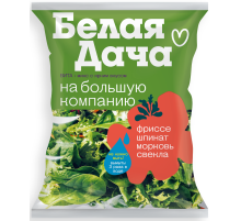 Салатная смесь Белая Дача Вита фриссе, шпинат, морковь и свекла, 180г
