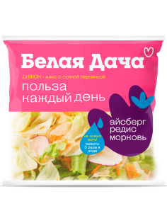 Салатная смесь Белая Дача Дижон айсберг, морковь и редис, 150г