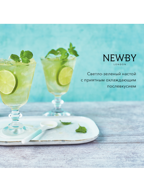 Чай зеленый Newby Марокканский с мятой листовой, 100г