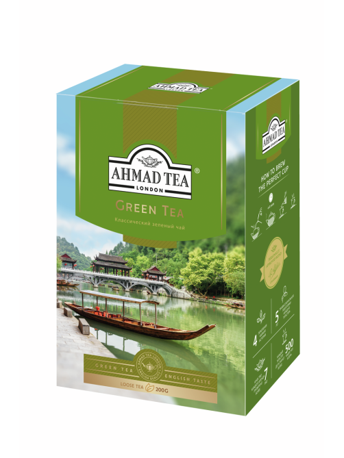 Чай Ahmad Tea зеленый листовой, 200г