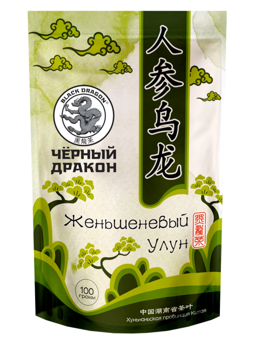 Чай Чёрный дракон женьшеневый улун, 100г