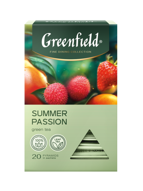 Чай зеленый Greenfield Summer Passion пирамидки (1.8г x 20шт), 36г