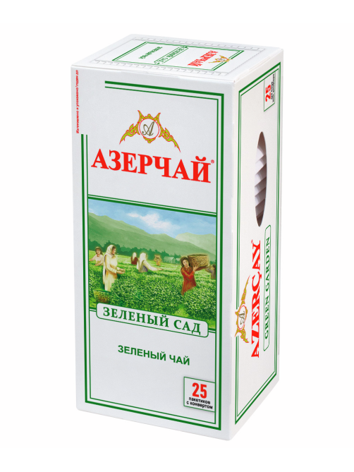 Чай зеленый Азерчай Зеленый сад байховый (2г x 25шт), 50г
