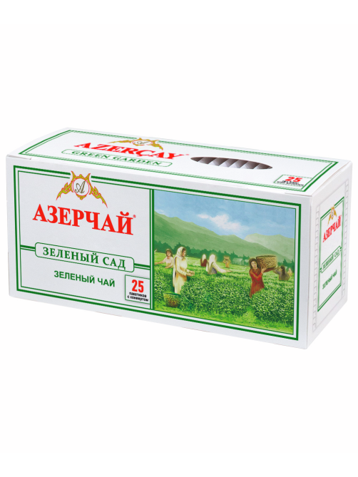 Чай зеленый Азерчай Зеленый сад байховый (2г x 25шт), 50г