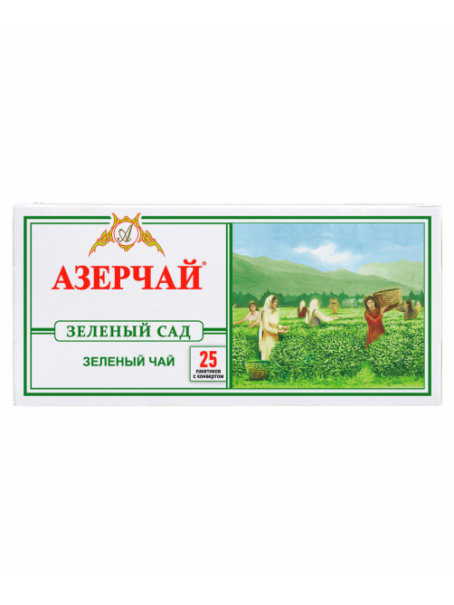 Чай зеленый Азерчай Зеленый сад байховый (2г x 25шт), 50г