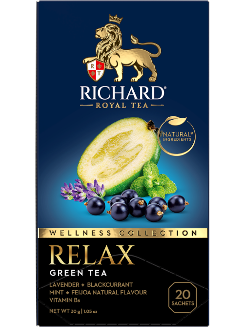 Чай зеленый Richard Relax пакетированный (1.5г x 20шт), 30г
