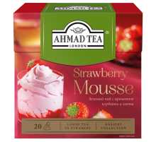 Чай зеленый Ahmad Tea Strawberry Mousse с клубникой и мятой (1.8г x 20шт), 36г