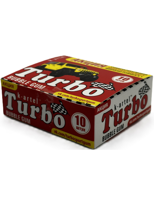 Жевательная резинка Turbo персик, даня, яблоко и манго (4.5г x 10шт), 45г