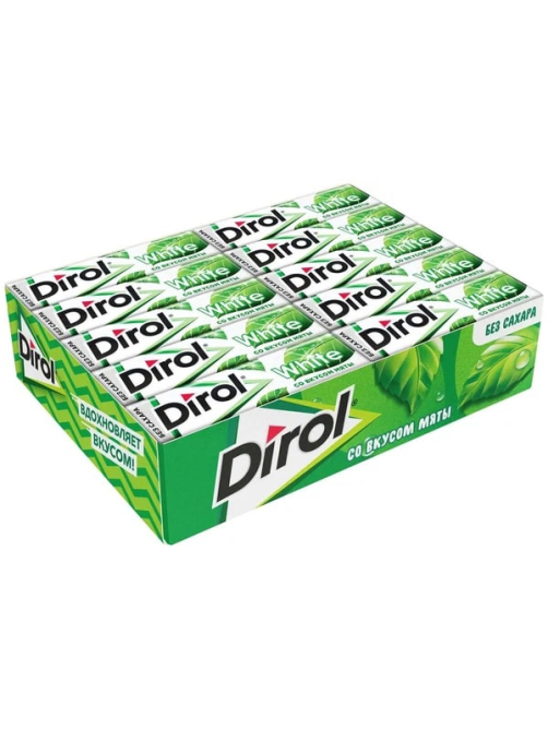 Жевательная резинка Dirol White Мята, 13.6г x 30 шт