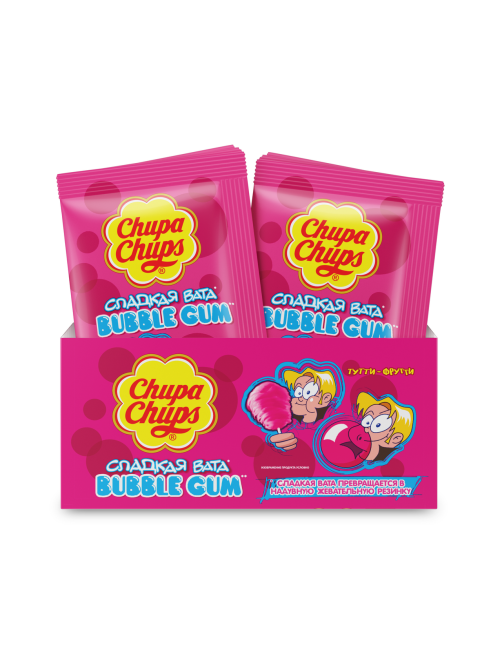 Жевательная резинка Chupa Chups Сладкая вата тутти-фрутти, 11г