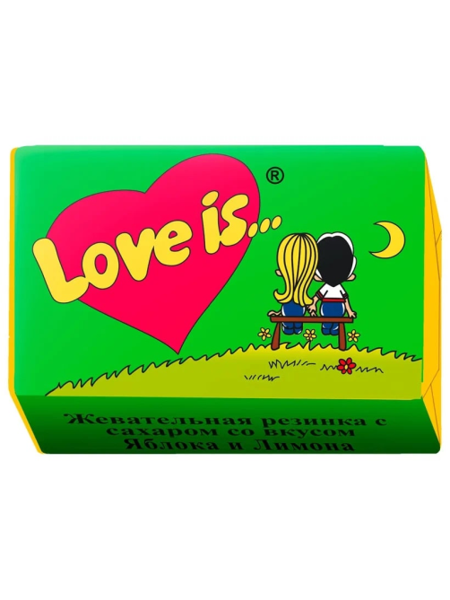 Жевательная резинка Love is яблоко-лимон (4.2г x 100шт), 420г