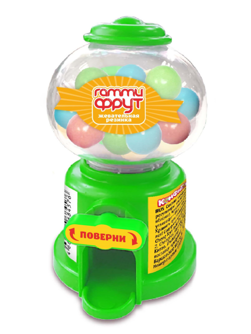 Жевательная резинка Конфитой Gummy Fruit автомат, 30г