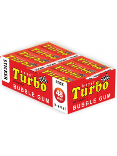 Жевательная резинка Turbo персик, 14г x 48 шт