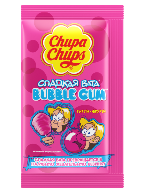 Жевательная резинка Chupa Chups Сладкая вата тутти-фрутти, 11г