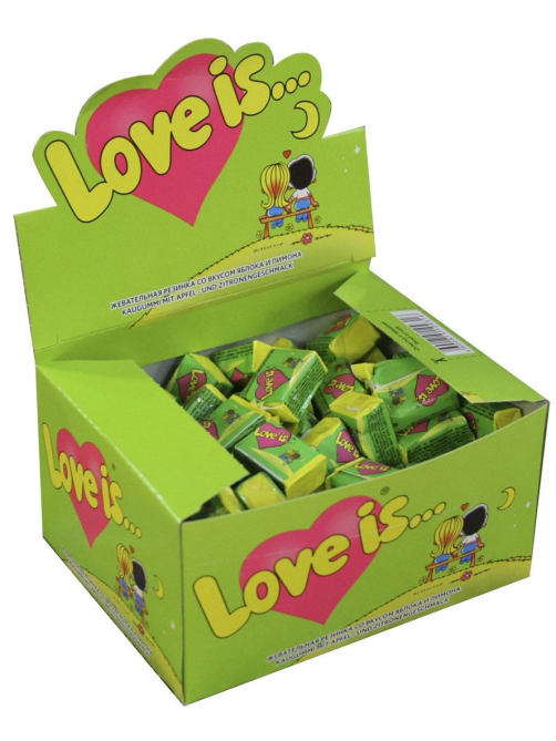Жевательная резинка Love is яблоко-лимон (4.2г x 100шт), 420г