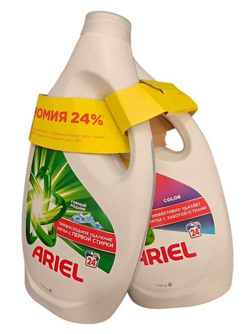 Гель для стирки Ariel Горный родник (1.56л x 2шт), 3.12л