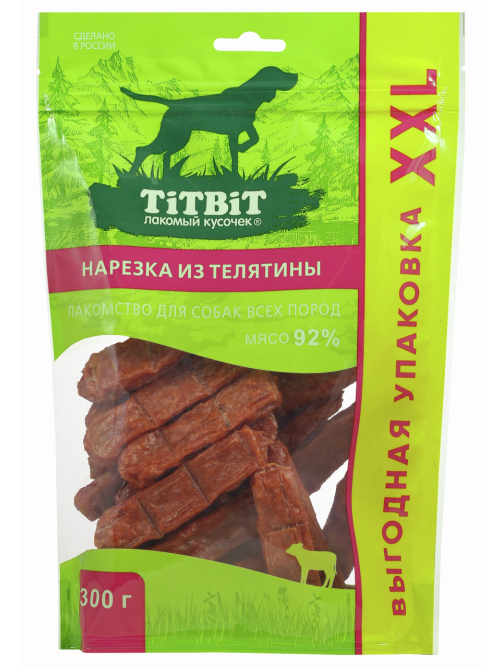 Нарезка из телятины Titbit для собак, 300г
