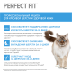 Корм сухой Perfect Fit для кошек красивая шерсть лосось, 650г