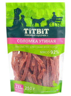 Соломка Titbit утиная размер XXL, 250г