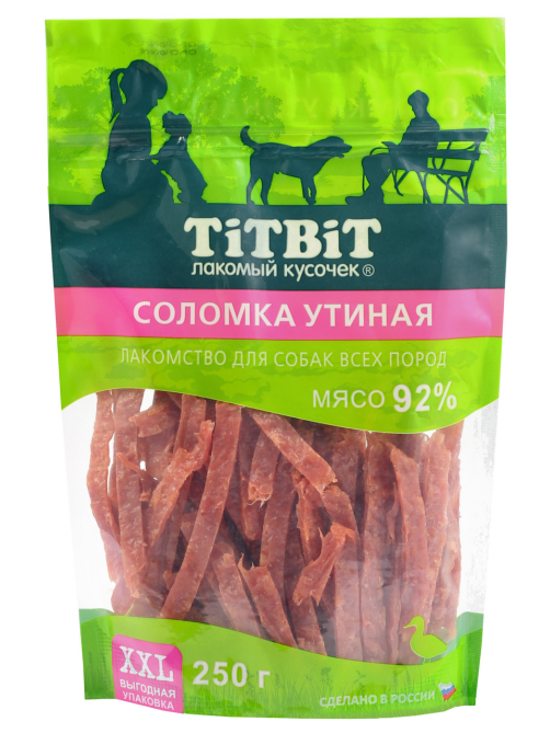 Соломка Titbit утиная размер XXL, 250г