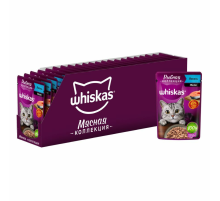 Корм влажный Whiskas для кошек Рыбная коллекция Лосось желе, 75г х 28 шт
