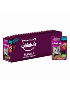 Корм влажный Whiskas для кошек Рыбная коллекция Лосось желе, 75г х 28 шт