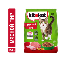 Корм сухой Kitekat Мясной пир для взрослых кошек, 350г